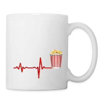 Popcorn Heartbeat - cadeau - Mug blanc - blanc - Droite