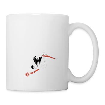cigogne - Mug blanc - blanc - Droite