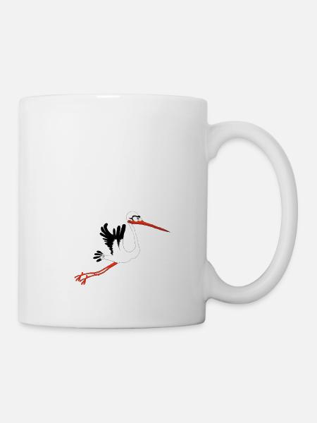 cigogne - Mug blanc - blanc