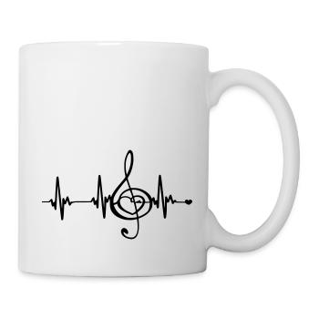 Heart rate music - Mug - white - Right