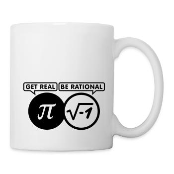 get real - be rational (1c) - Mug - white - Right