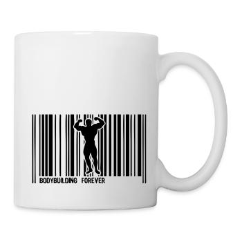 code barre4 bodybuilding forever musculature - Mug - white - Right