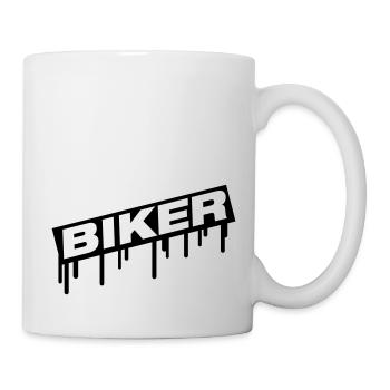 biker_logo_grunge_fa1 - Mug blanc - blanc - Droite