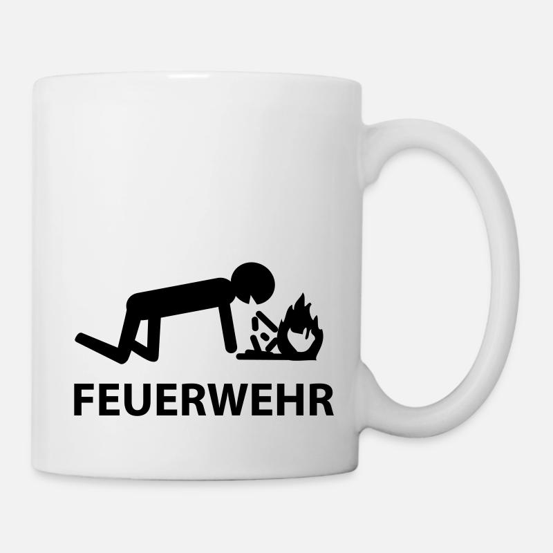 feuerwehr - Tasse - Weiß