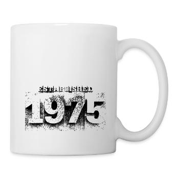 créé en 1975 (noir) - Mug blanc - blanc - Droite