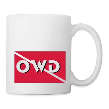 owd diver flag Taucher Tauchen - Tasse - Weiß - Rechts