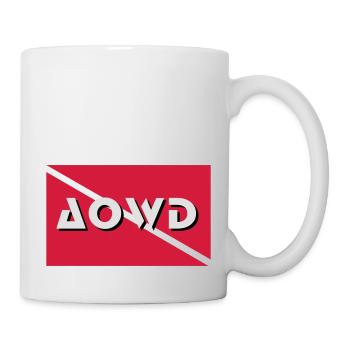 aowd diver flag Taucher Tauchen - Tasse - Weiß - Rechts