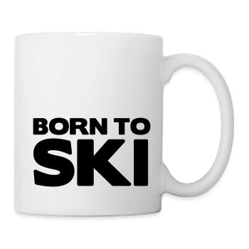 BORN TO SKI - Tasse - Weiß - Rechts