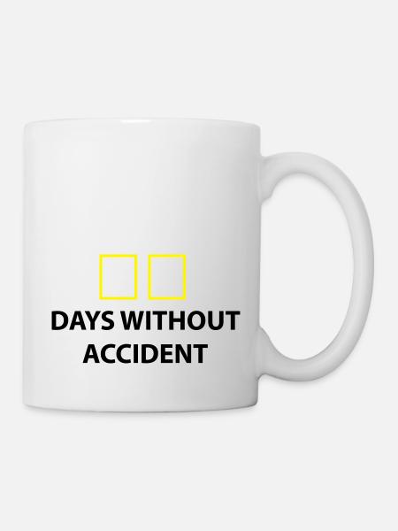 jours sans accident jours sans accident - Mug blanc - blanc