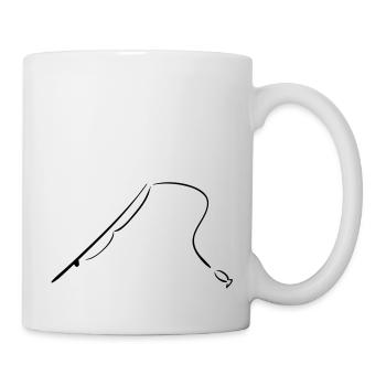 fischen - Tasse - Weiß - Rechts