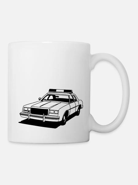 Police Car Retro - Tasse - Weiß
