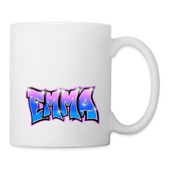 Graffiti Name Emma Pink Blue - Tasse - Weiß - Rechts