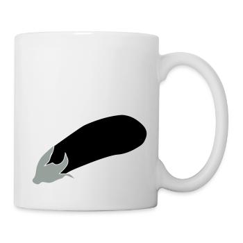 aubergine - Mug blanc - blanc - Droite