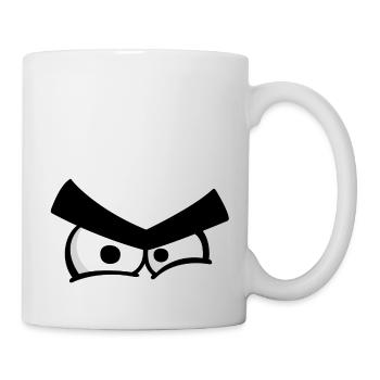 Verärgerte Augen - Tasse - Weiß - Rechts
