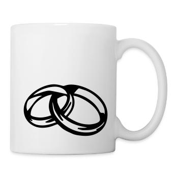 Eheringe - Wedding Band - Tasse - Weiß - Rechts