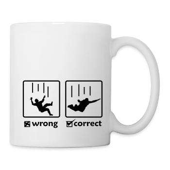 CHUTE LIBRE - bon / mauvais - Mug blanc - blanc - Droite