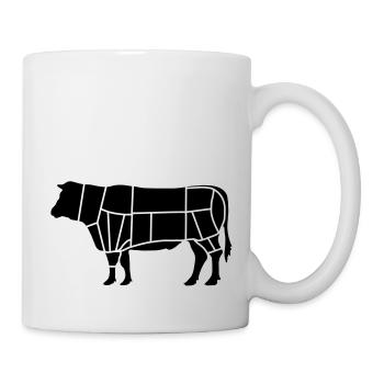 boeuf boucher_b1 - Mug blanc - blanc - Droite