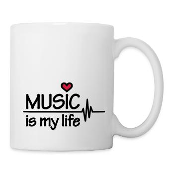 Music is my life - Tasse - Weiß - Rechts