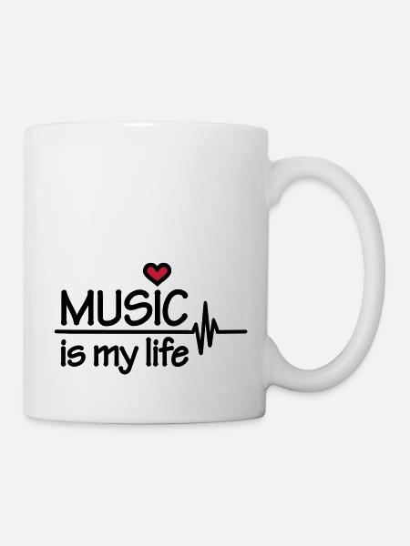 Music is my life - Mug - white