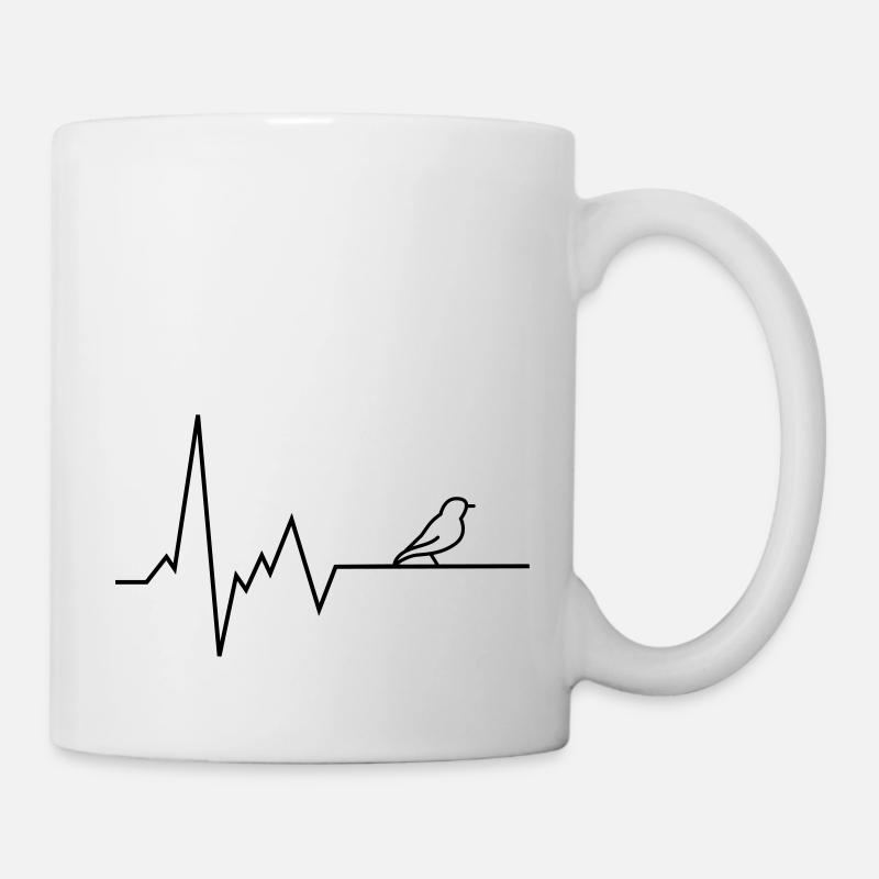 heartbeat budgerigar - Mug - white