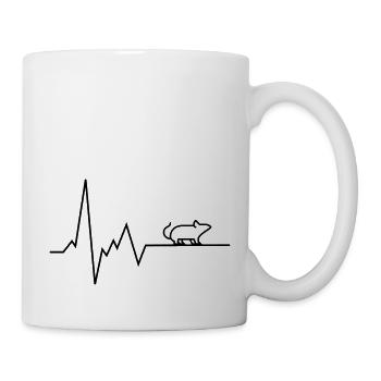 herzschlag maus - Tasse - Weiß - Rechts