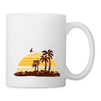 sunset island - Tasse - Weiß - Rechts