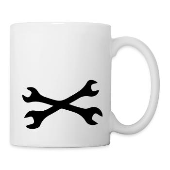 Schraubenschlüssel - Tasse - Weiß - Rechts
