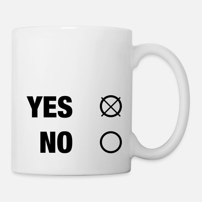 YES NO - Tasse - Weiß