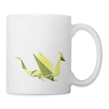 Origami: Drache (Pergament-Optik) - Mug blanc - blanc - Droite