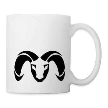 Simple & cool ram mask - Mug - white - Right