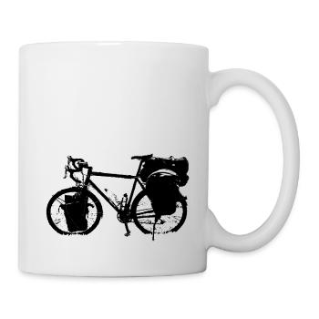 Vélo vélo vélo vélo noir - Mug blanc - blanc - Droite