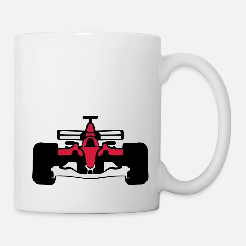 Formel-1-Rennwagen in 1072 - Tasse - Weiß