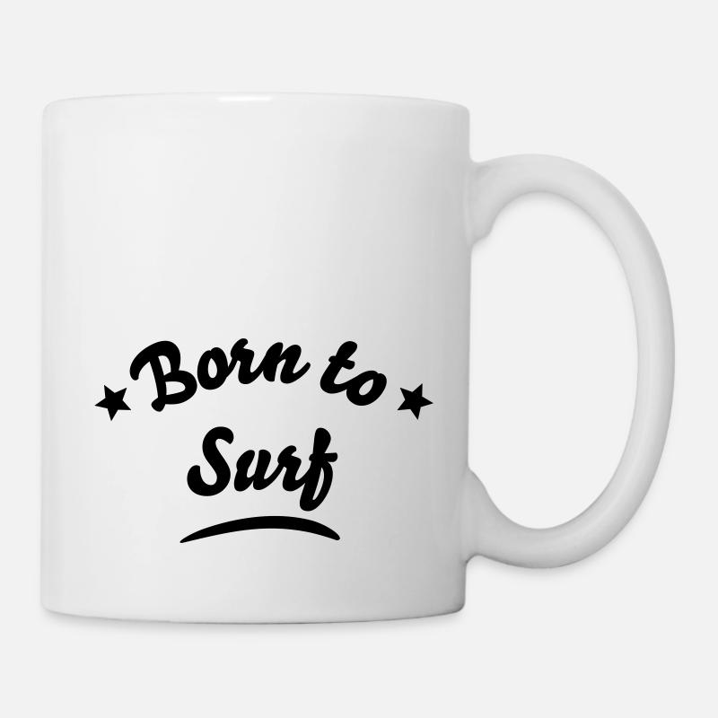 born to surf 01 - Mug blanc - blanc