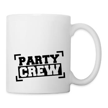 Party Crew Text Stamps for Cool Friends Teams - Mug - white - Right
