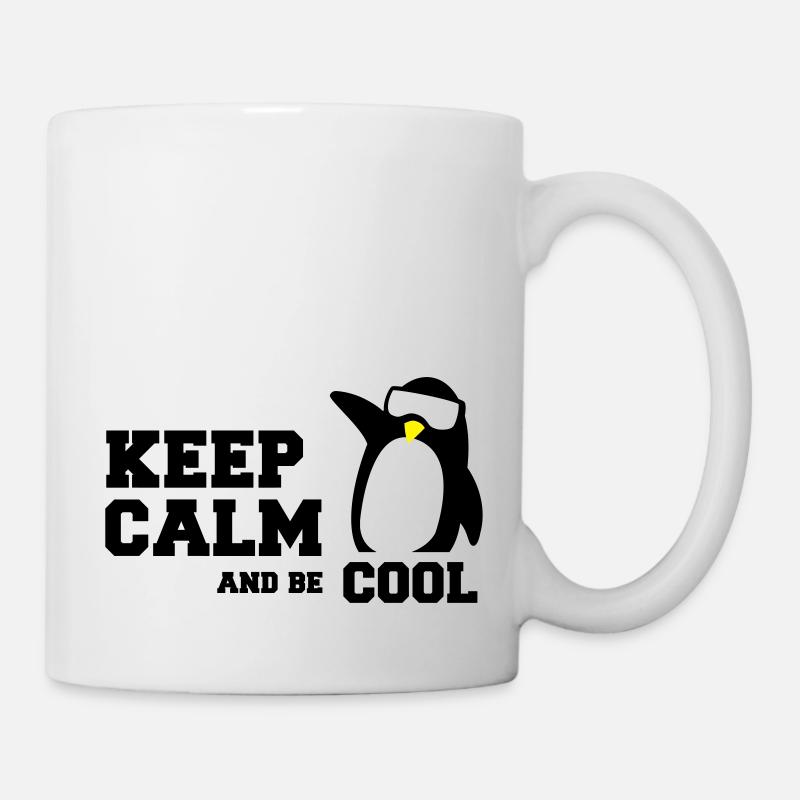 penguin keep calm - Tasse - Weiß
