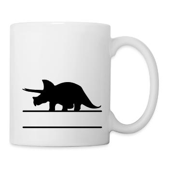 Dinosaurs - own text, own name - Mug - white - Right