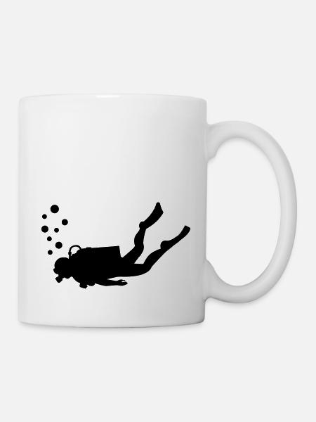Plongeur - Mug blanc - blanc