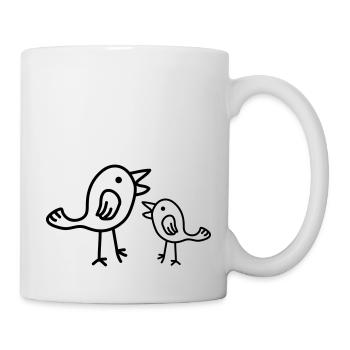 Birds - Tasse - Weiß - Rechts