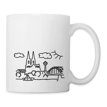 Köln Panorama - Tasse - Weiß - Rechts