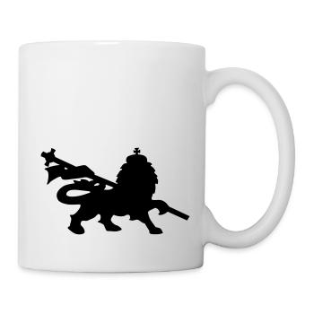 Löwe lion rasta dub music king fun symbol - Tasse - Weiß - Rechts