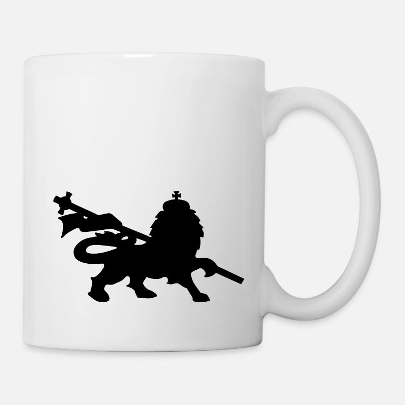 lion rasta dub music king fun symbol - Mug - white