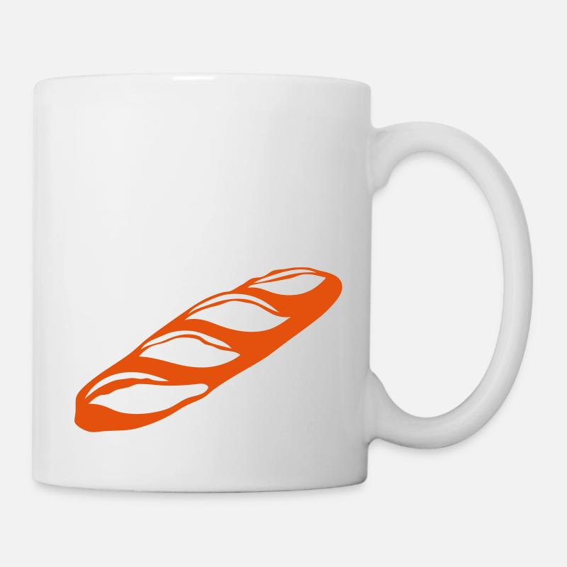 baguette pain 1 - Mug blanc - blanc