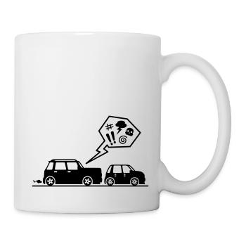 Angry driver - Tasse - Weiß - Rechts