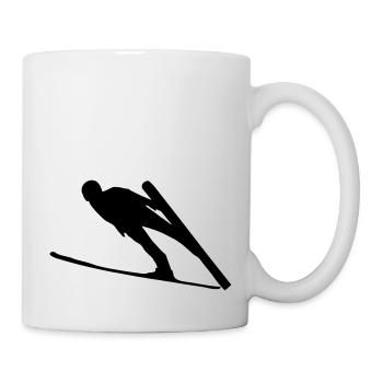 Skispringer - Tasse - Weiß - Rechts
