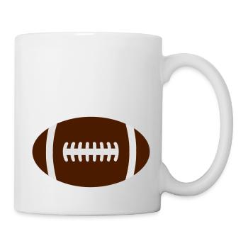 Rugbyball - Tasse - Weiß - Rechts
