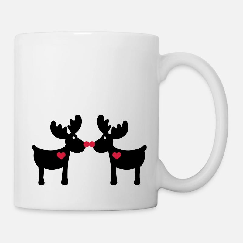 Renne Élan - Mug blanc - blanc