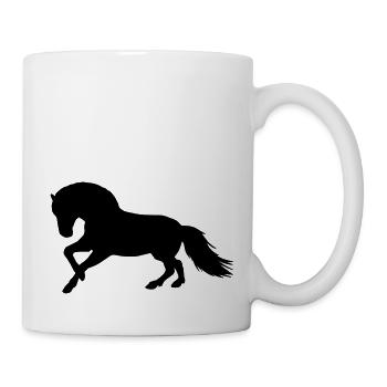 Cadeau de poney cheval norvégien vectoriel - Mug blanc - blanc - Droite