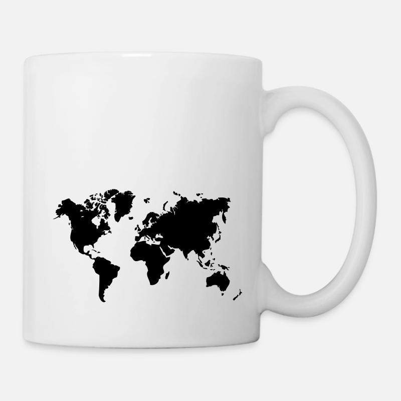 Welt travel world trip map retro - Tasse - Weiß