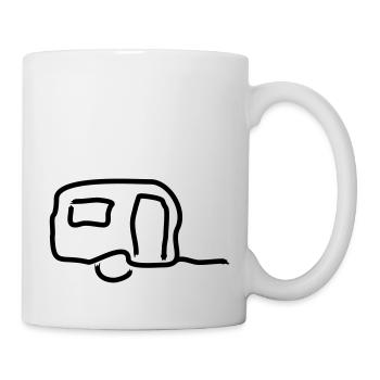 wohnwagen Umriss 2 - Tasse - Weiß - Rechts