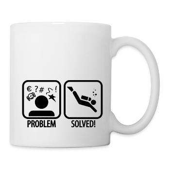 Diving: Problem - Solved! - Tasse - Weiß - Rechts